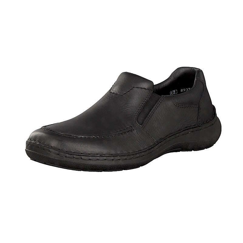 Slip On Panske - Rieker 03064-01 Čierne Topánky